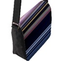 Horizontal Line Strokes Color Lines Flap Closure Messenger Bag (L) View2