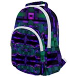 Abstract Pattern Desktop Wallpaper Rounded Multi Pocket Backpack