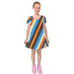 Pattern Triangle Design Repeat Kids  Short Sleeve Velvet Dress