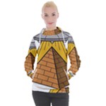 Unidentified Flying Object Ufo Under The Pyramid Women s Hooded Pullover