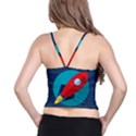 Rocket With Science Related Icons Image Spaghetti Strap Bra Top View2