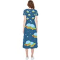 Seamless Pattern Ufo With Star Space Galaxy Background High Low Boho Dress View2