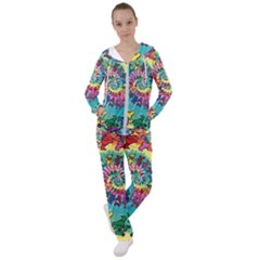 Grateful Dead Bears Tie Dye Vibrant Spiral Women s Tracksuit
