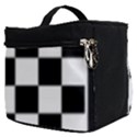 Chess Board Background Design Make Up Travel Bag (Small) View2