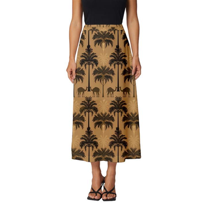 Abstract Design Background Pattern Classic Midi Chiffon Skirt