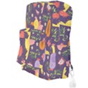 Exotic Seamless Pattern With Parrots Fruits Full Print Backpack View3