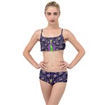 Peacock Bird Color Layered Top Bikini Set