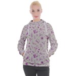Abstract Design Background Pattern Women s Hooded Pullover
