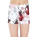 Ladybugs Pattern Texture Watercolor Kids  Sports Shorts