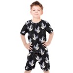 Crane Pattern Bird Animal Kids  T-Shirt and Shorts Set