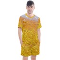 Liquid Bubble Drink Beer With Foam Texture Men s Mesh T-Shirt and Shorts Set View1