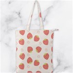 Strawberries Pattern Design Double Zip Up Tote Bag