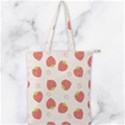 Strawberries Pattern Design Double Zip Up Tote Bag View1