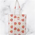 Strawberries Pattern Design Double Zip Up Tote Bag View2