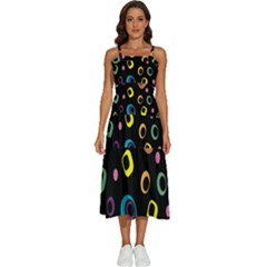 Abstract-2 Sleeveless Shoulder Straps Boho Dress