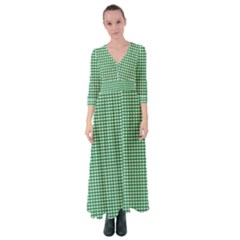 Green -1 Button Up Maxi Dress