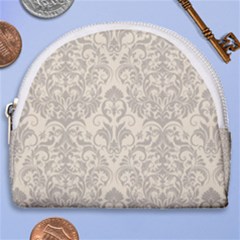 Retro Texture With Ornaments, Vintage Beige Background Horseshoe Style Canvas Pouch