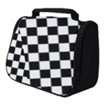 Black White Checker Pattern Checkerboard Full Print Travel Pouch (Small)