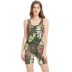 Flowers Leaves Plant Botanical Boho Bohemian Minimalist Nature Women s Wrestling Singlet