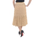 Background Wavy Zig Zag Lines Midi Mermaid Skirt View2