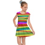 Print Ink Colorful Background Kids  Cap Sleeve Dress