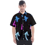 Ink Brushes Texture Grunge Men s Short Sleeve Shirt