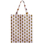 Teddy Pattern Zipper Classic Tote Bag