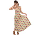 Summer Watermelon Pattern Backless Maxi Beach Dress
