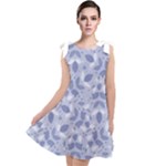 Pastel Botanic Harmony Collage Tie Up Tunic Dress