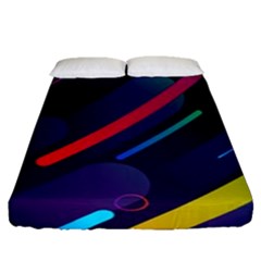 Colorful Abstract Background Fitted Sheet (queen Size)