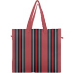 Rosa Grau Streifen Canvas Travel Bag