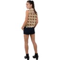 Camel Pattern Design Clothing Sleeveless Chiffon Button Shirt View2