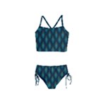 Peacock Texture 3d Pattern Peacock Texture Girls  Tankini Swimsuit
