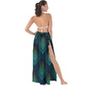 Peacock Texture 3d Pattern Peacock Texture Maxi Chiffon Tie-Up Sarong View2