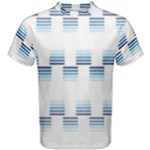 Geometric Pulse Print Design Men s Cotton T-Shirt