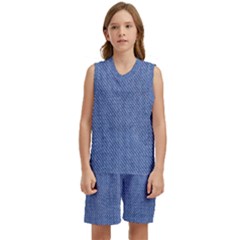 Blue Denim Kids  Basketball Mesh Set