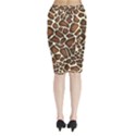 Giraffe Texture, Macro Midi Wrap Pencil Skirt View2