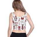 Christmas Characters Pattern, Xmas Backgrounds Crop Top View3
