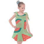 Watermelon Dots Summer Pattern Kids  Tie Up Tunic Dress