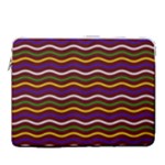 Multicolor Wave Pattern 15  Vertical Laptop Sleeve Case With Pocket