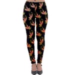 Regal Eagle Pattern Lightweight Velour Leggings