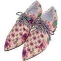 Retro 1880s Flowers Pattern 10 Pointed Oxford Shoes View2