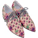 Retro 1880s Flowers Pattern 10 Pointed Oxford Shoes View3