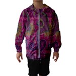 Abstract Purple Pattern Kids  Hooded Windbreaker