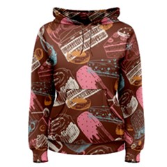 Sweet Food Seamless Pattern Women s Pullover Hoodie