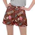 Sweet Food Seamless Pattern Women s Ripstop Shorts