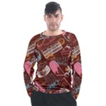 Sweet Food Seamless Pattern Men s Long Sleeve Raglan T-Shirt