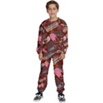 Sweet Food Seamless Pattern Kids  Sweatshirt set