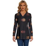 Minimalist Pattern With Simple Lines,flower And Shapes, Creating A Clean And Modern Long Sleeve Drawstring Hooded Top Minimalist Pattern With Simple Lines,flower And Shapes, Creating A Clean And Modern Long Sleeve Drawstring Hooded Top
