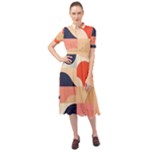 Minimalist Pattern With Simple Lines And Shapes, Creating A Clean And Modern Aesthe Keyhole Neckline Chiffon Dress Minimalist Pattern With Simple Lines And Shapes, Creating A Clean And Modern Aesthe Keyhole Neckline Chiffon Dress